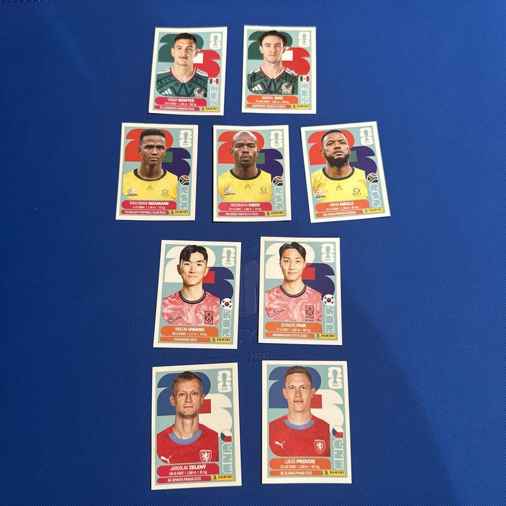 2026 Panini FIFA World Cup Stickers GROUPS A • MEX •RSA •KOR •CZE